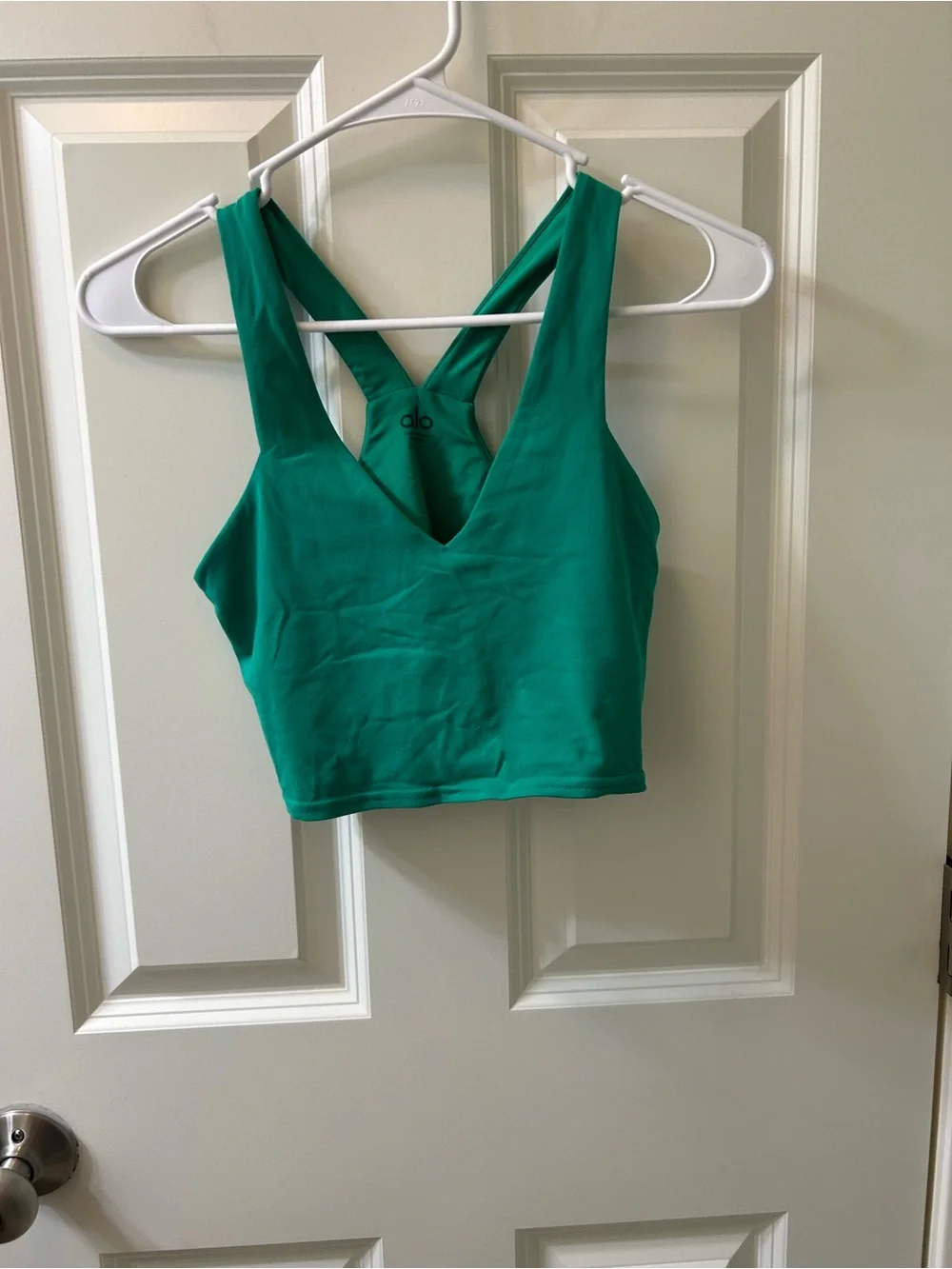 ALO Yoga Teal V-Neck Sports Bra Size Small